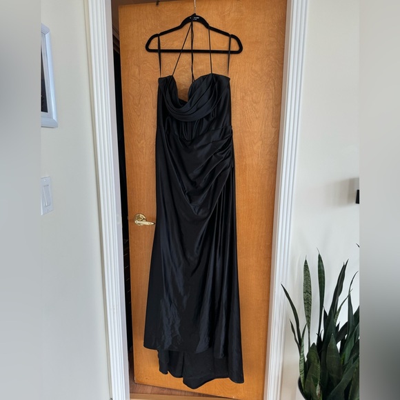 Black Cowl Neck Maxi with Boning - Picture 2 of 5